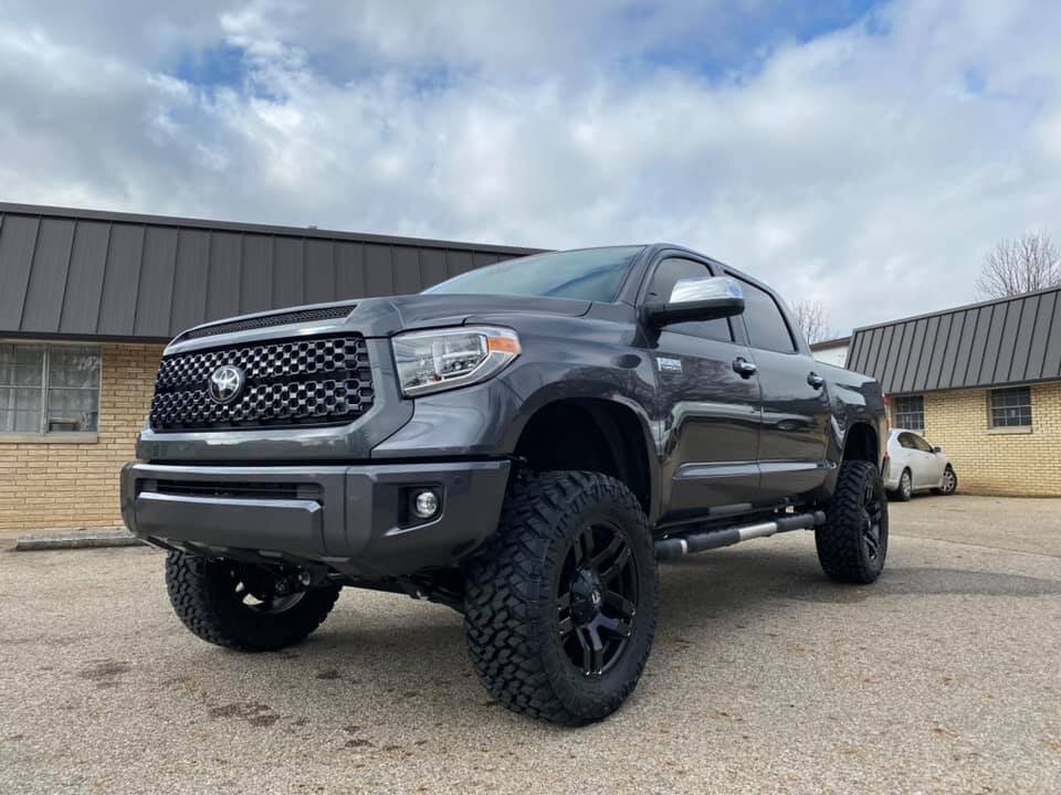 Toyota Truck with customization of tires and tint