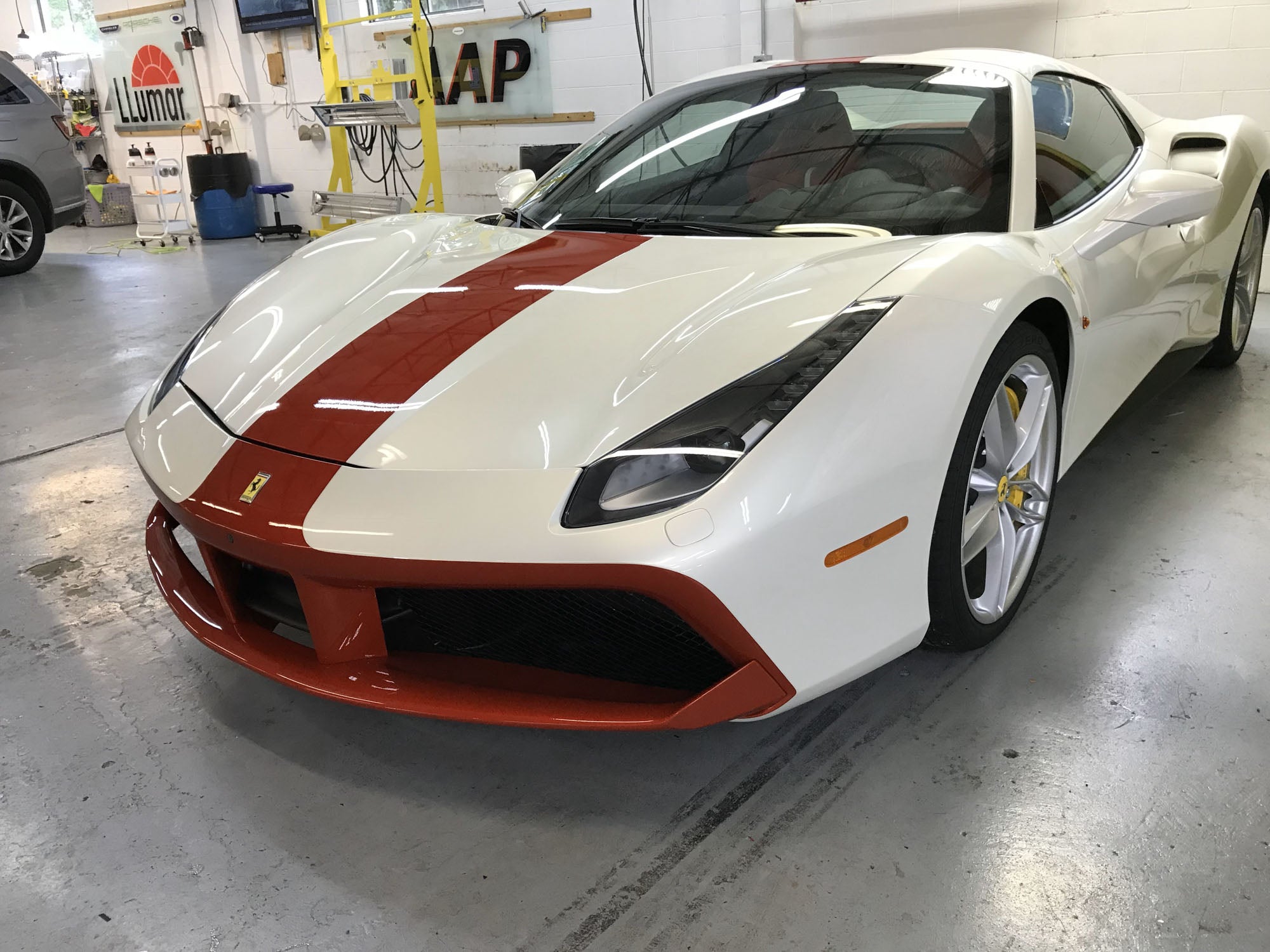 Ferrari wrap with PPF tint ceramic