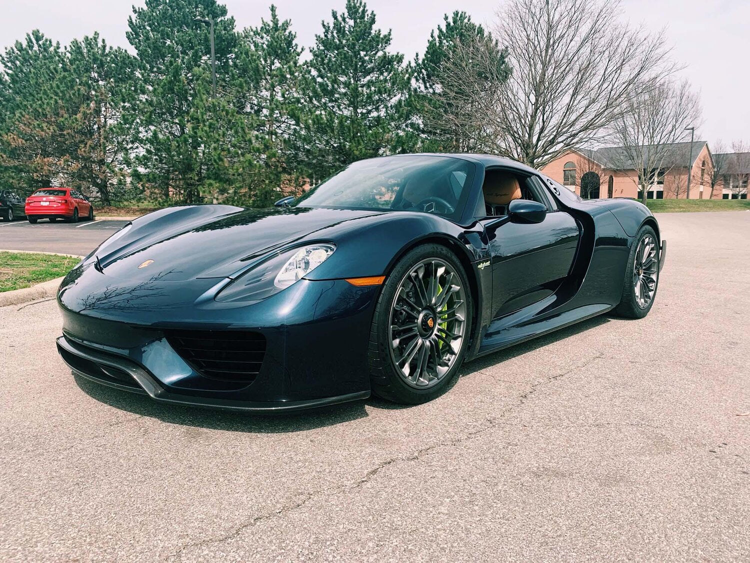 Black Car exterior with customization on street