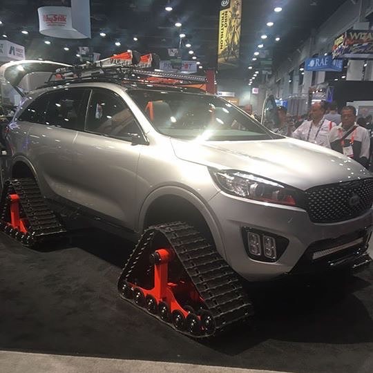 Unusual design of wheels of an suv