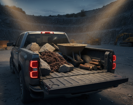 Pick up truck load with random things