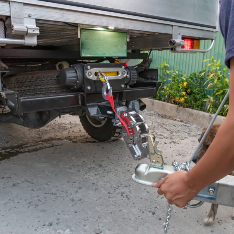 Installing tow hitch on the back of the truck Installing tow hitch on the back of the truck