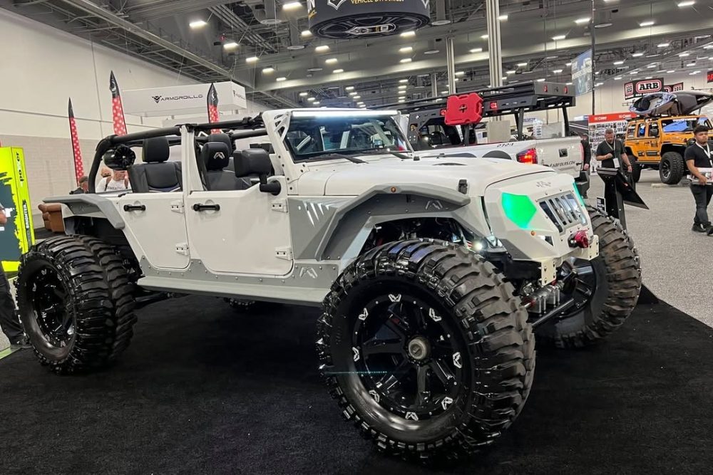 Fully upgraded and customized white suv