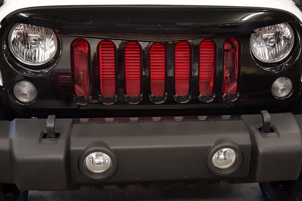 An suv with light accessories