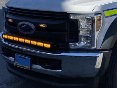 Led Lighting in front bumper of an suv